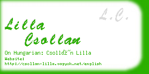 lilla csollan business card